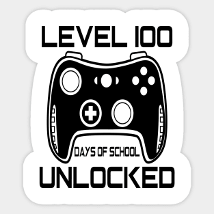 Level 100 completed 100 days of school unlocked Sticker